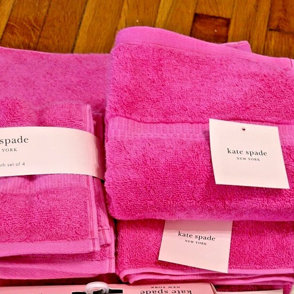 kate spade Bath Kate Spade New York Pink 8 Piece Bath Towel Set